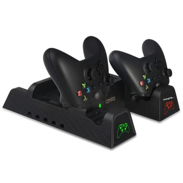 Soporte Estacion de Carga Refrigeracion + 2 Baterias Indicador Led Para Xbox One / Slim /  X
