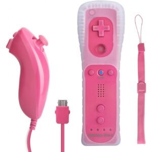 Joystick Compatible Wiimote Con Motion Plus + Nunchuk Rosa