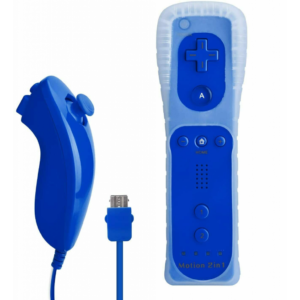 Joystick Compatible Wiimote Con Motion Plus + Nunchuk Azul