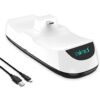 Base Carga Horizontal Dual de Joystick Control Mando Para Ps5 Blanco