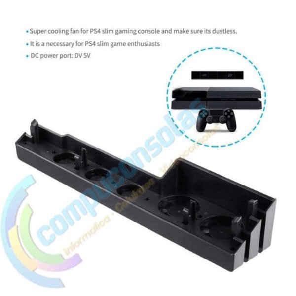 Ventilador Externo de 5 Fan Automatico y Control Velocidad para Ps4 Pro