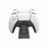 Base de Carga Negra Doble Por Puerto Inferior Para Joystick Ps5 Con Fuente