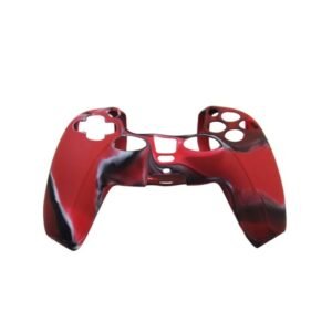 Funda Protector de Silicona Para Joystick Ps5 Camuflado Rojo