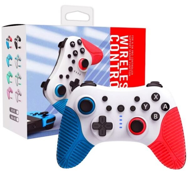 Joystick Inalambrico 3 En 1 Para Nintendo Switch Pc Ios y Android Rojo y Azul