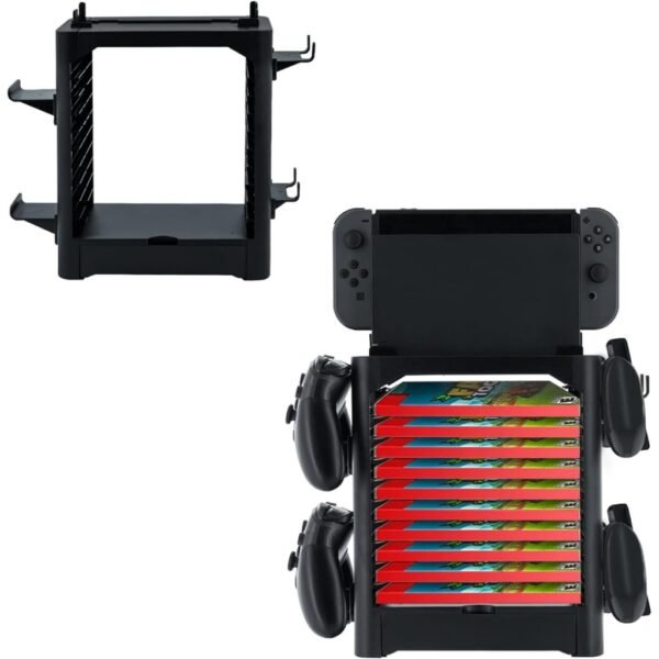 Soporte almacenamiento rack de accesorios y consola para Nintendo Switch
