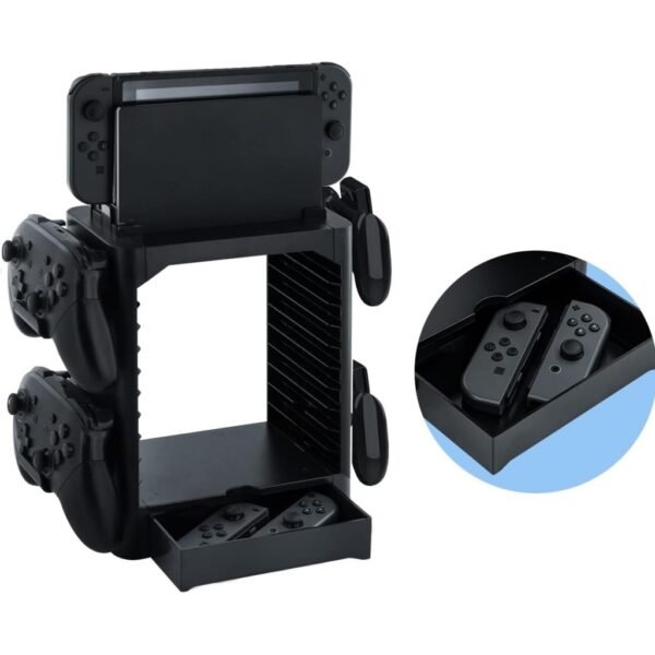 Soporte almacenamiento rack de accesorios y consola para Nintendo Switch