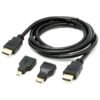 Cable Hdmi 3 En 1 Con Adaptadores Mini y Micro