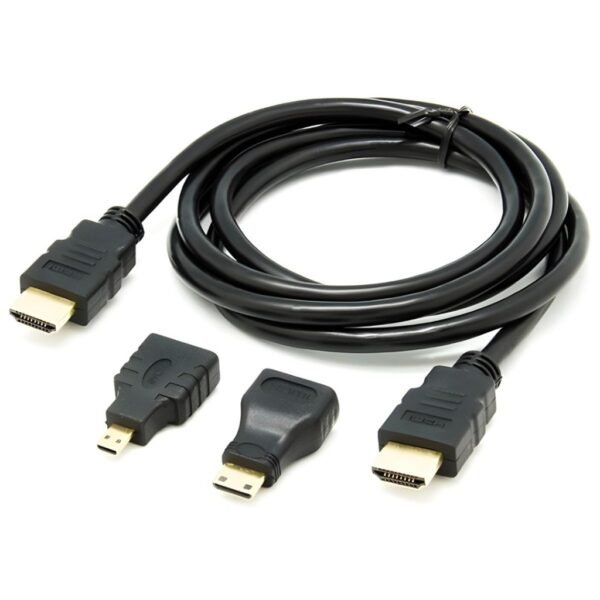 Cable Hdmi 3 En 1 Con Adaptadores Mini y Micro