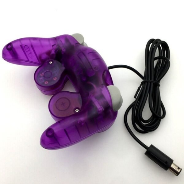 Joystick Control Mando Para Game Cube y Wii Violeta Transparente