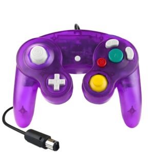 Joystick Control Mando Para Game Cube y Wii Violeta Transparente