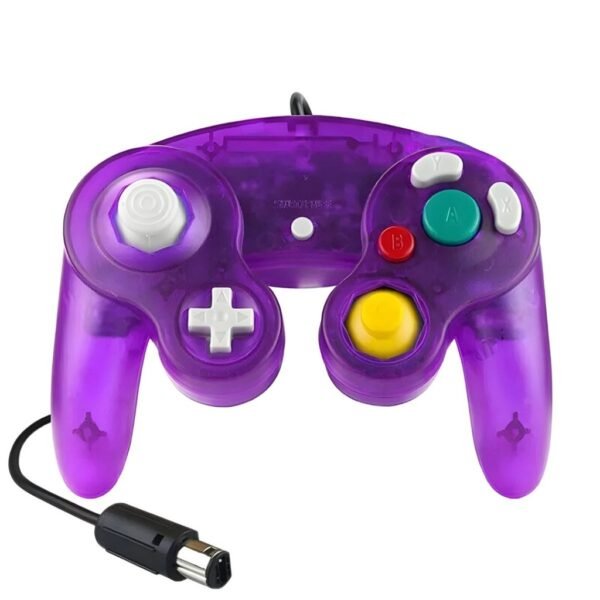 Joystick Control Mando Para Game Cube y Wii Violeta Transparente