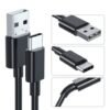 Cable de Carga Usb-c 3 Metros Reforzado Para Joystick Ps5 Negro
