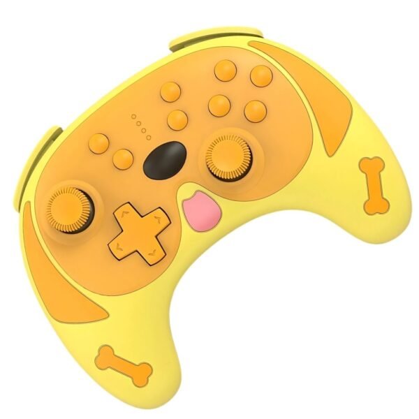 Joystick Inalambrico Recargable Para Nintendo Switch Dog Amarillo