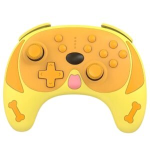 Joystick Inalambrico Recargable Para Nintendo Switch Dog Amarillo