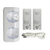 Base Cargador Doble y 2 Baterias Recargables Para Wiimote Blanca