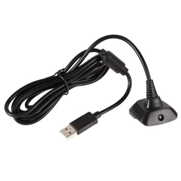 Cable Carga de Bateria Joystick Con Led Indicador Para Xbox 360 Negro
