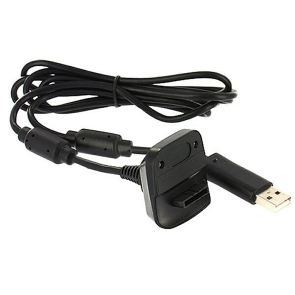Cable Carga de Bateria Joystick Con Led Indicador Para Xbox 360 Negro