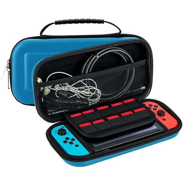 Funda estuche transporte protectora rigida para Nintendo Switch azul