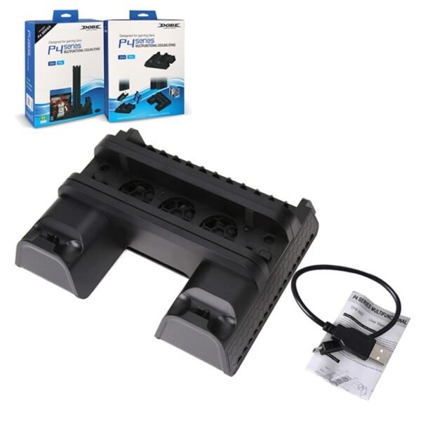 Base Carga Ventilacion y Soporte Juegos Para Ps4 Slim Pro V3