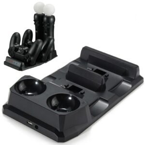 Base de Carga Cuadruple Ps Move y joysticks para Ps4