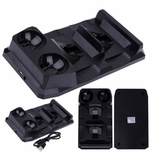 Base de Carga Cuadruple Ps Move y joysticks para Ps4