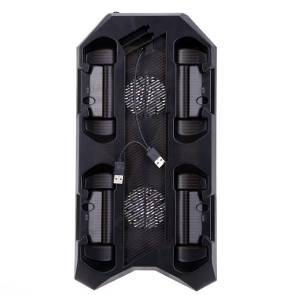 Soporte Base Carga 4 Controles Doble Ventilador Led 4 Usb 3.0 Ps4 10 En 1