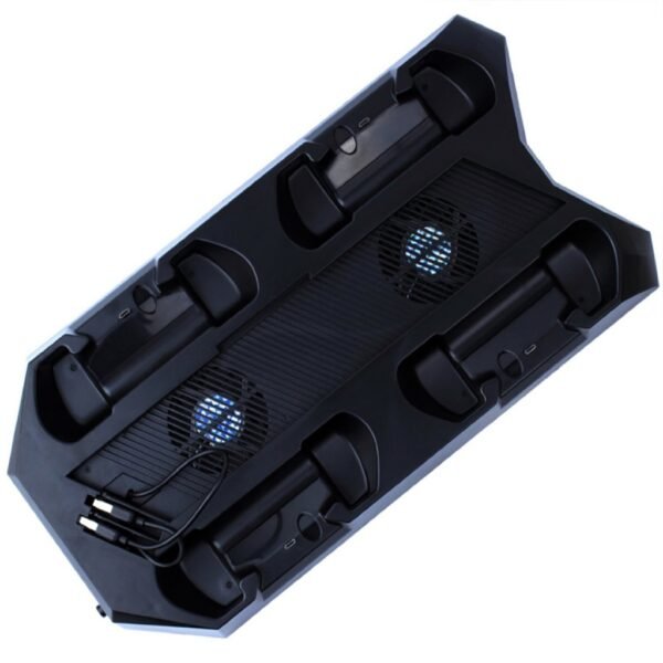 Soporte Base Carga 4 Controles Doble Ventilador Led 4 Usb 3.0 Ps4 10 En 1