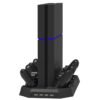 Soporte Base Carga 4 Controles Doble Ventilador Led 4 Usb 3.0 Ps4 10 En 1