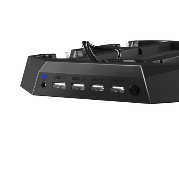 Soporte Base Carga 4 Controles Doble Ventilador Led 4 Usb 3.0 Ps4 10 En 1