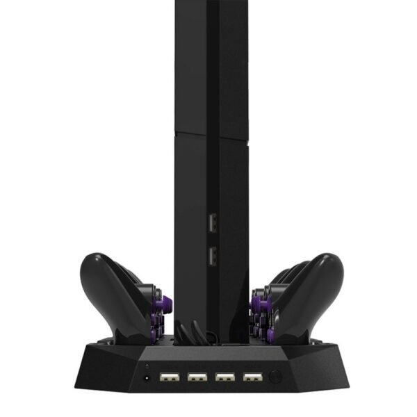Soporte Base Carga 4 Controles Doble Ventilador Led 4 Usb 3.0 Ps4 10 En 1