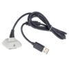 Cable Carga de Bateria Joystick Con Led Indicador Para Xbox 360 Blanco