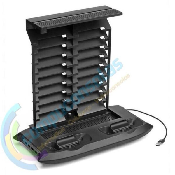 Base Ventilacion Carga Dual de Controles Hub Usb y Soporte de Juegos Para Xbox One Slim