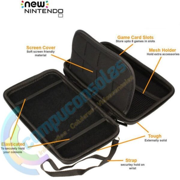 Estuche Protector Rigido Para Nintendo New 3ds Xl Plata
