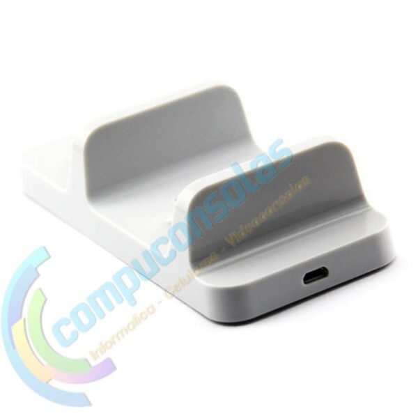 Base Carga Horizontal Doble Joystick Control Mando Para Ps4 Blanca