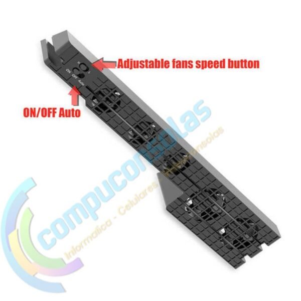 Ventilador Externo de 5 Fan Automatico y Control Velocidad para Ps4 Pro