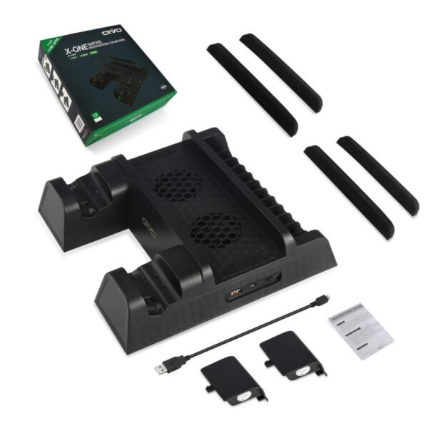 Soporte Estacion de Carga Refrigeracion + 2 Baterias Indicador Led Para Xbox One / Slim /  X