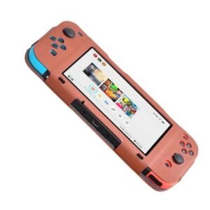 Untitled design (22) Funda Protectora de Cuero Sintético Para Nintendo Switch Roja