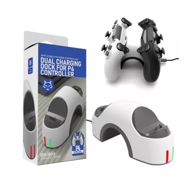 Base Cargador Dual Puerto inferior de Joystick Para Ps4