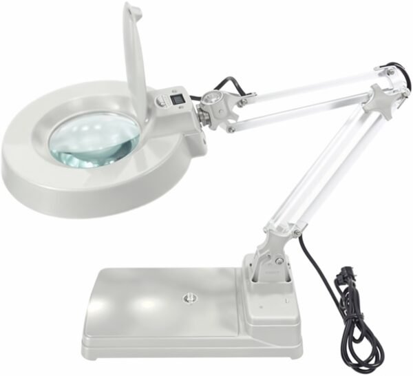 Lampara Luz Led Con Brazo Articulado y Lupa 10X LT-86C
