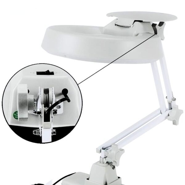 Lampara Luz Led Con Brazo Articulado y Lupa 10X LT-86C