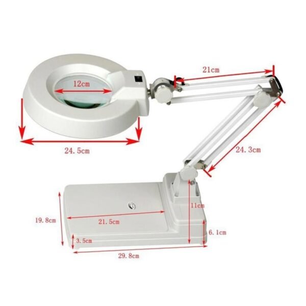 Lampara Luz Led Con Brazo Articulado y Lupa 10X LT-86C