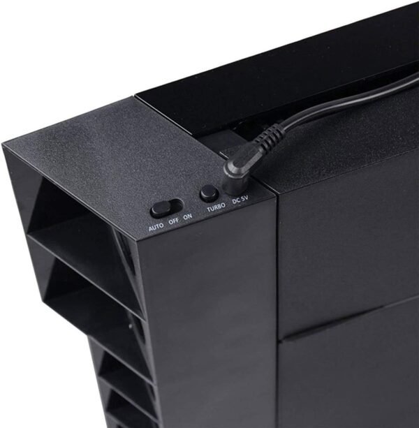 Ventilador Externo de 5 Fan Automatico y Control Velocidad Compatible para Ps4 Fat