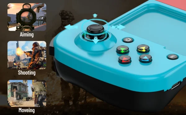 Joystick Control Mando Bluetooth para Celulares Android e ios Teclas Retroiluminadas Negro