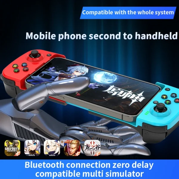 Joystick Control Mando Bluetooth para Celulares Android e ios Teclas Retroiluminadas Negro